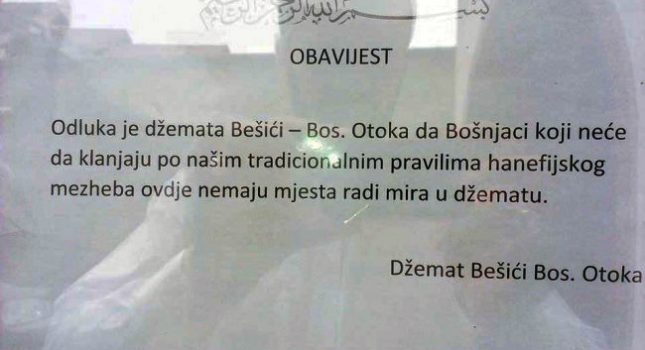 I ovo je problem za jedinstvo muslimana u BiH,CG,SRB i…