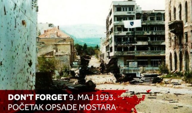 Deveti maj: Sjećanje na početak opsade Mostara od strane hrvatskih fašista (VIDEO)