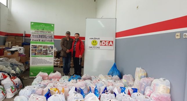 IKC Podgorica podijelio 87 paketa hrane i hemije, građanima Podgorice i Malesije