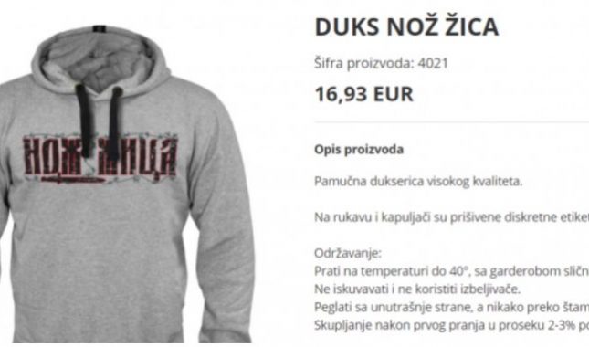 Bursać o duksericama „Nož, Žica“ koje se prodaju u Beogradu: Eto, to se dešava u zemlji u kojoj se slave ratni zločinci