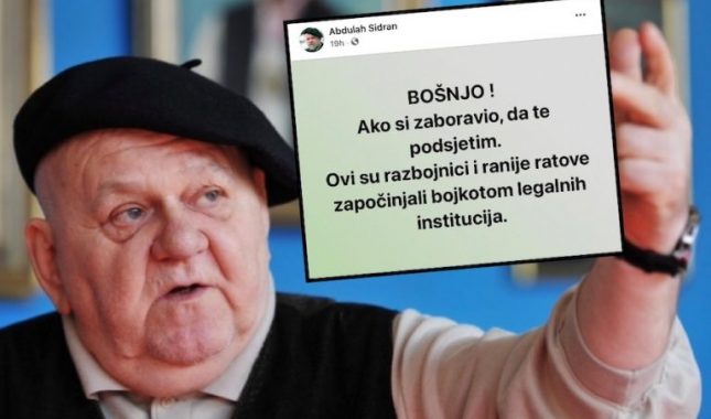 Sidran: “BOŠNJO! Ako si zaboravio, da te podsjetim, ovi su razbojnici i ranije ratove započinjali ovako…”