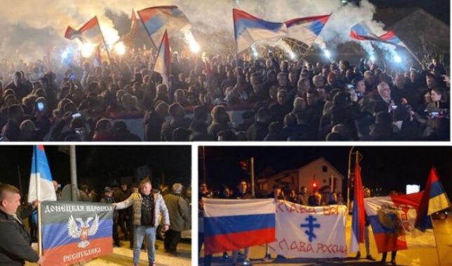 Uz pjesme koje veličaju rusku agresiju na Ukrajinu: Prosrpski DF blokirao 17 saobraćajnica širom Crne Gore (VIDEO)