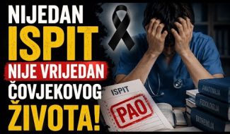 NIJEDAN ISPIT NIJE VRIJEDAN ČOVJEKOVOG ŽIVOTA!Tragedija suicida/samoubistva studenta (VIDEO)