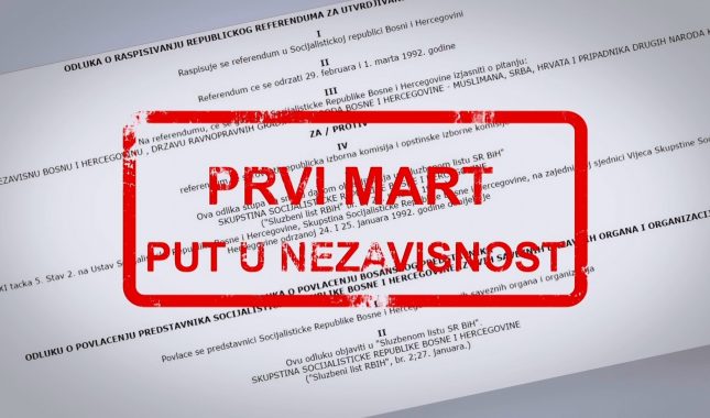 Film Avde Huseinovića “Prvi mart – put u nezavisnost” (VIDEO)