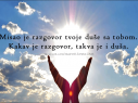 Razmišljanje je iskra koja zapaljuje čisto ulje vjere u ljudskom srcu