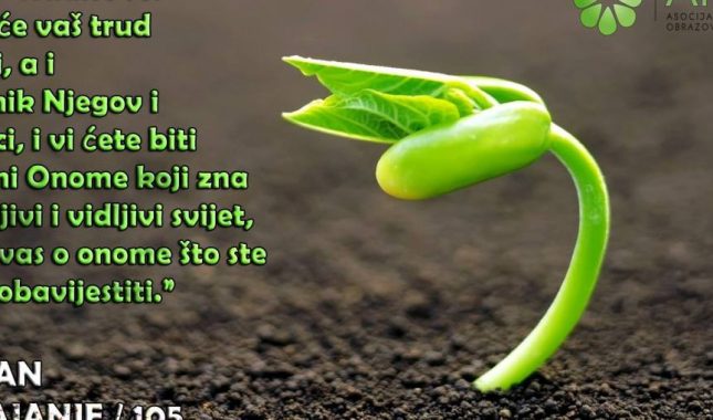 Pristupajte djelima i ciljevima iskreno