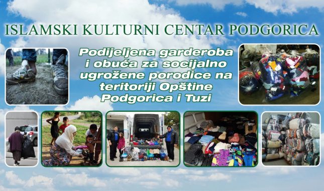 Podijeljena garderoba i obuća socijalno ugroženim porodicama na teritoriji Opštine Podgorica i Tuzi